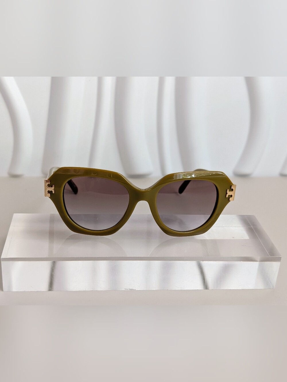 Tory Burch TY7215U Olive Green Cat Eye Sunglasses 51mm NWT